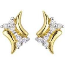 Buy Bold American Diamond  Leaf Shape Earring online