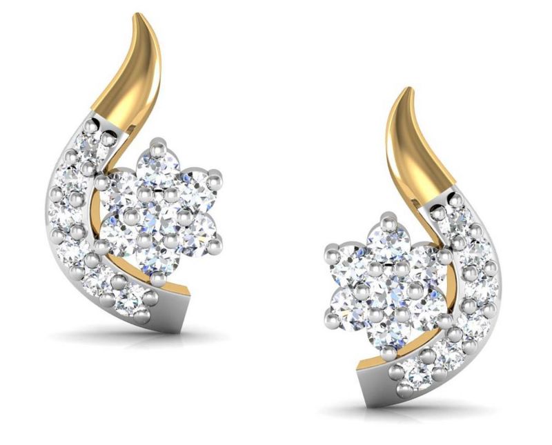 Buy Avsar Real Gold and Diamond Aarohi Earring online