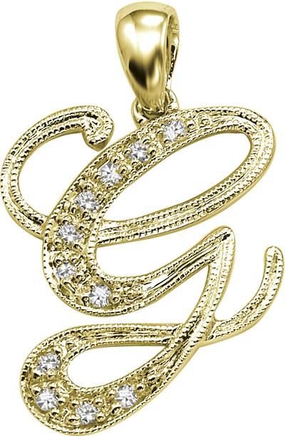 Buy Kiara G Alphabet Design American Diamond Pendant Online Best Prices In India Rediff Shopping