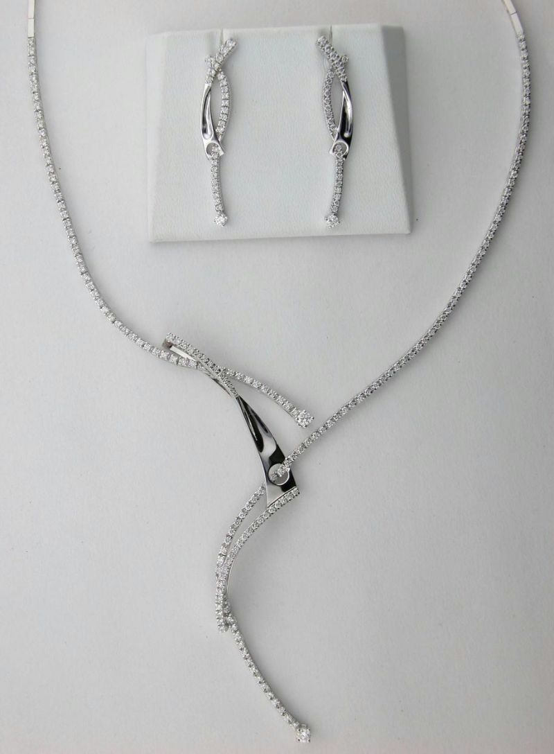 Diamond 14k White Gold Necklace Set Online Best Prices In Diamond 14k White Gold Necklace Set Online
