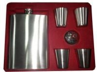 Buy Mat Finish Stainless Steel 4 Mugs Hip Flasks online