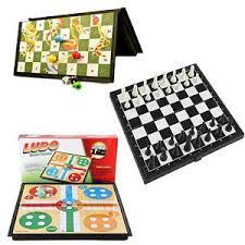 Buy Enjoy Indoor 3 In 1 Ludo, Chess With Snakes And Ladders Games online