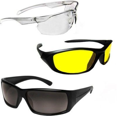 Buy D&y Day-night Vision Driving Plus Summer Special Pack Of 3 Bike/car Goggles online