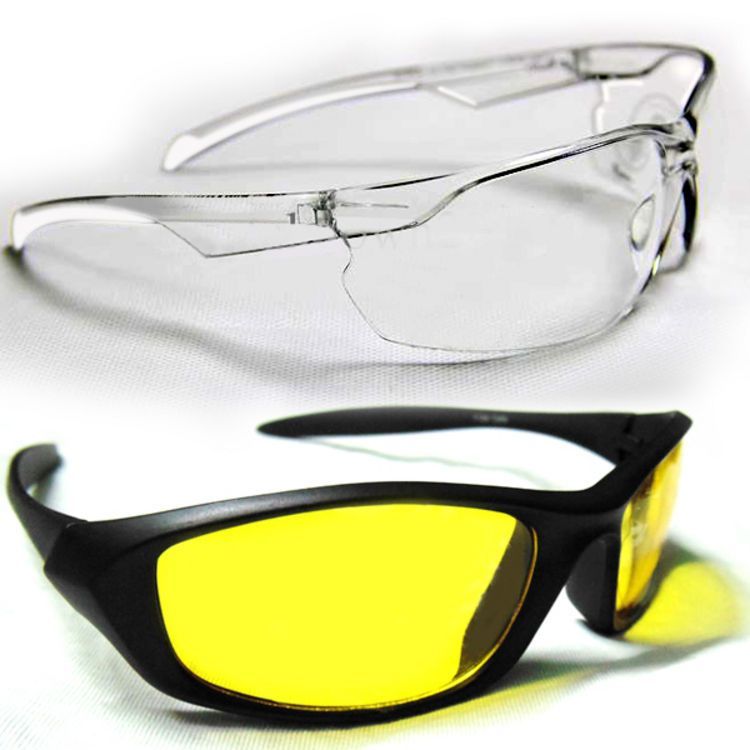 Buy Outdoor Sports Night Vision Driving Yellow Sunglass White Transparent Gog online