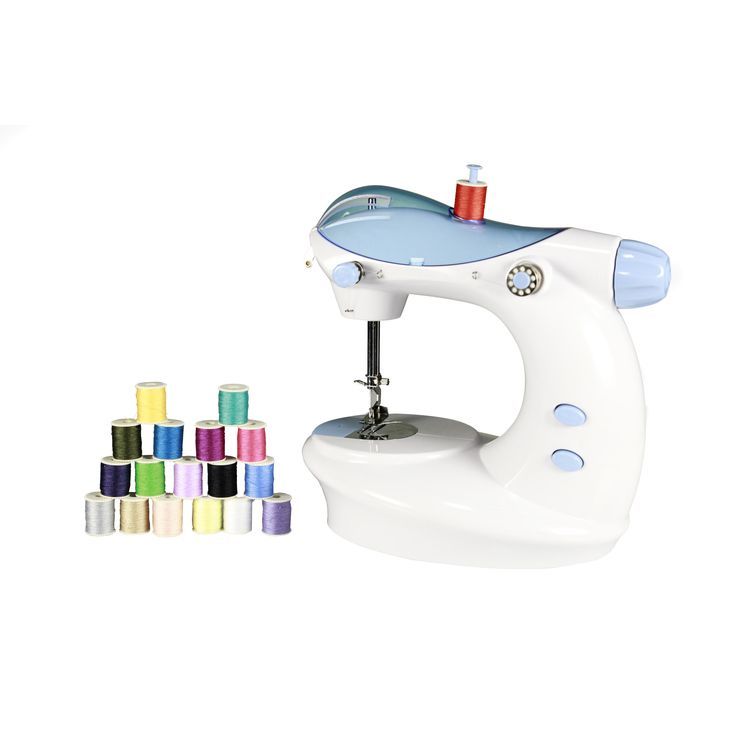Buy Portable Mini Electric Double Stitch Sewing Machine With Thread Set online