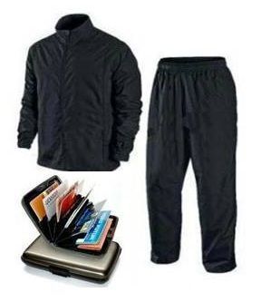 Buy Complete Rain Suit With Data Secure Aluminium Wallet New online