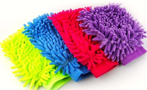 Buy Microfiber Premium Wash Mitt Gloves Set Of 4 PCs For Kitchen online
