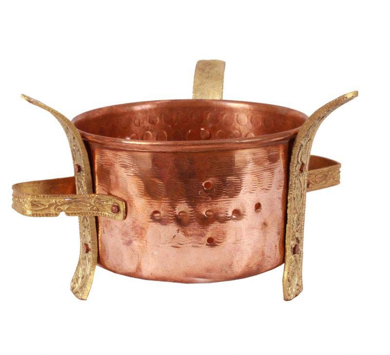 Buy Indian Copper Brass Set Of 3 Sigri Food Warmer Angeethi Traditional Sigdi online
