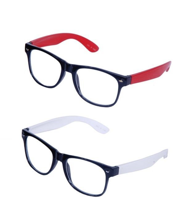 Buy Wayfarer Style Sunglasses - Red & White Buy 1 Get 1 Free online