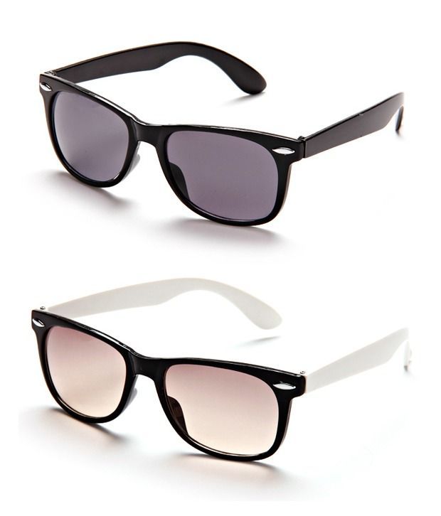 Buy Black Frame Wayfarer Sunglasses - Buy 1 Get 1 Free online