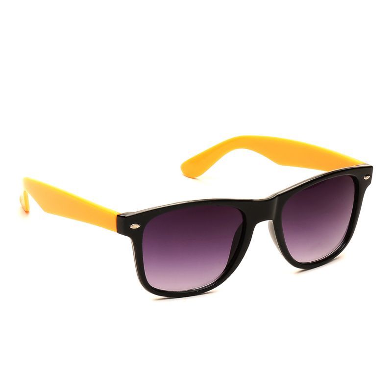 Buy Camerii Camerii Wayfarer Black & Yellow Sunglasses online