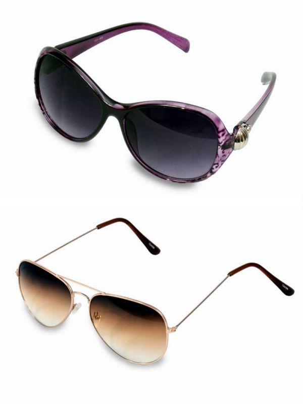 Buy Buy 1 Womens Sunglasses And Get 1 Brown Aviator Sunglasses Free online