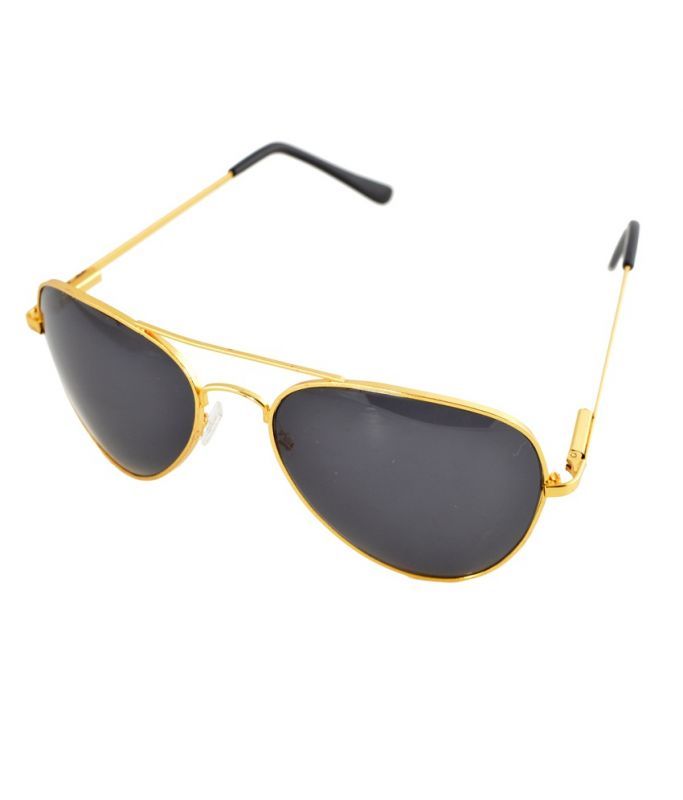 Buy Lime Black Aviator Look Sunglasses With Golden Frame online