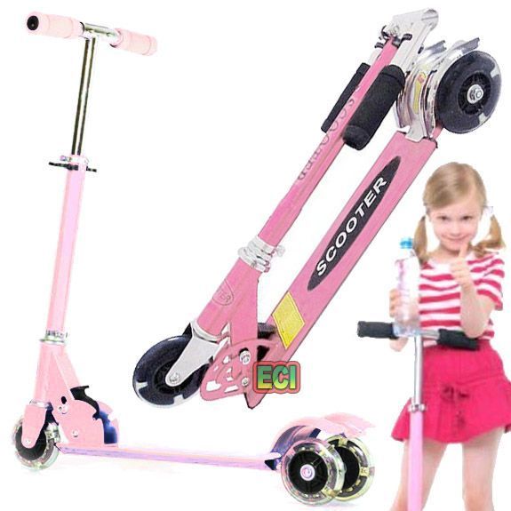 Buy Eci Pink Just Start Kids Scooter Ride On Children Scooty Bike Folding Cycle online
