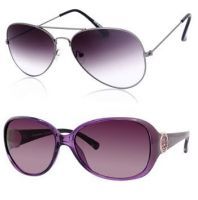 Buy Buy 1 New Trendy Style Ladies & Get 1 Purple Gradient Aviator Sunglass Free online