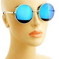 Buy Round Metal Frame Mirror Lens Sunglasses online