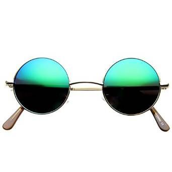 Buy Round Metal Frame Mirror Lens Sunglasses online